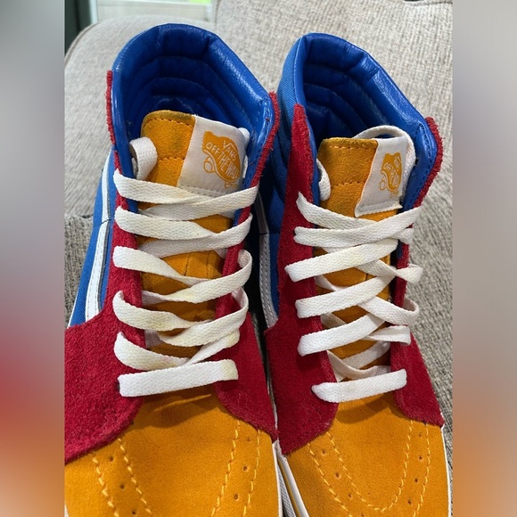 Vans Sk8-Hi Primary Colors - Color Block High-Tops - Kid’s Size 4.5 - Picture 8 of 12